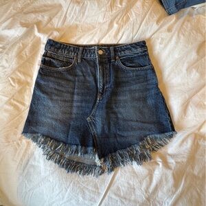 We The Free Dark Blue Denim Skirt